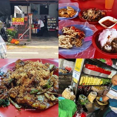 Vegetarian Rojak Sungai Abong Muar 素食水果 Rojak